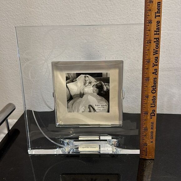 Kate spade New York Belle Boulevard square photo picture frame Crystal NWT - Picture 7 of 14